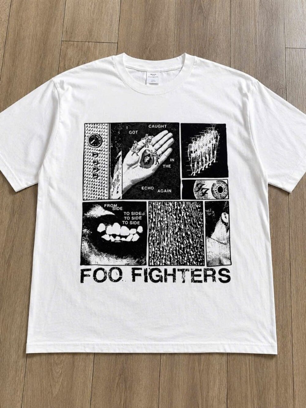 Foo Fighters I Got Caught In The Echo Graphic T-Shirt White